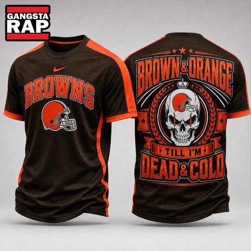 Cleveland Browns NFL Till I’m Dead Forever Skull Fan Pride 3D Shirt, Football New Design Shirt Hoodie T-Shirt