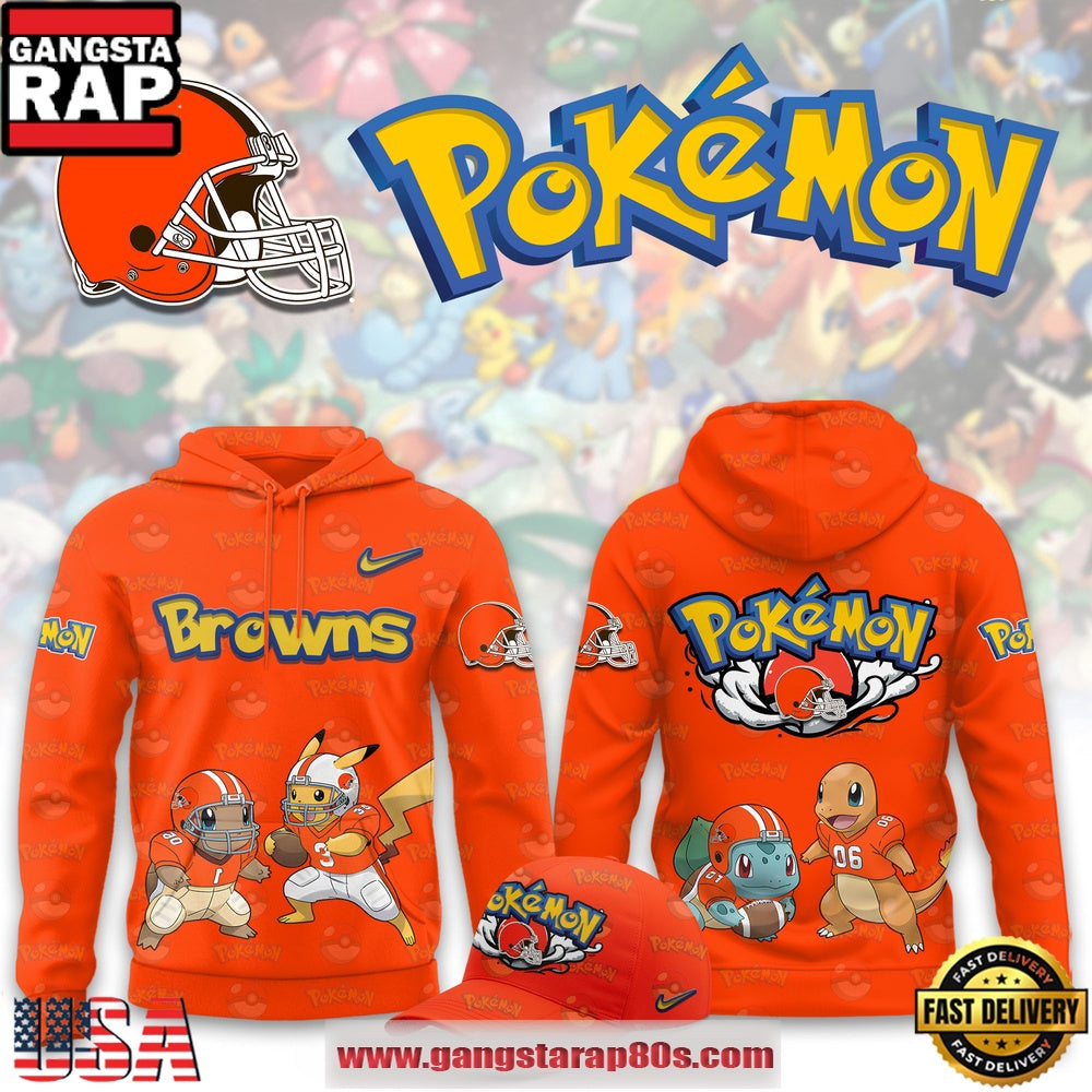 Cleveland Browns NFL x Pokemon Unique Sports Design Hoodie Shirt