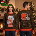 Cleveland Browns Tattooed Santa Ugly Christmas Sweater