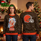 Cleveland Browns Tattooed Santa Ugly Christmas Sweater