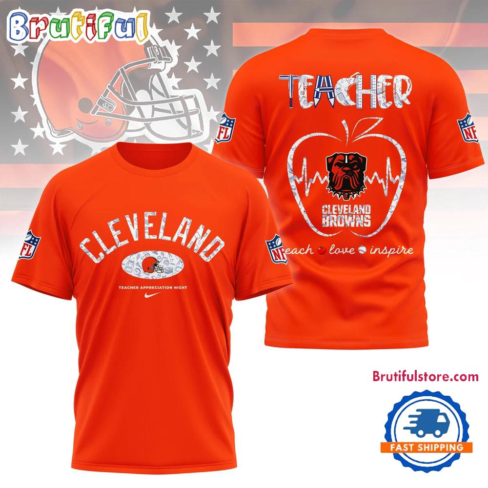 Cleveland Browns Teacher Appreciation Night 2025 3D Shirt