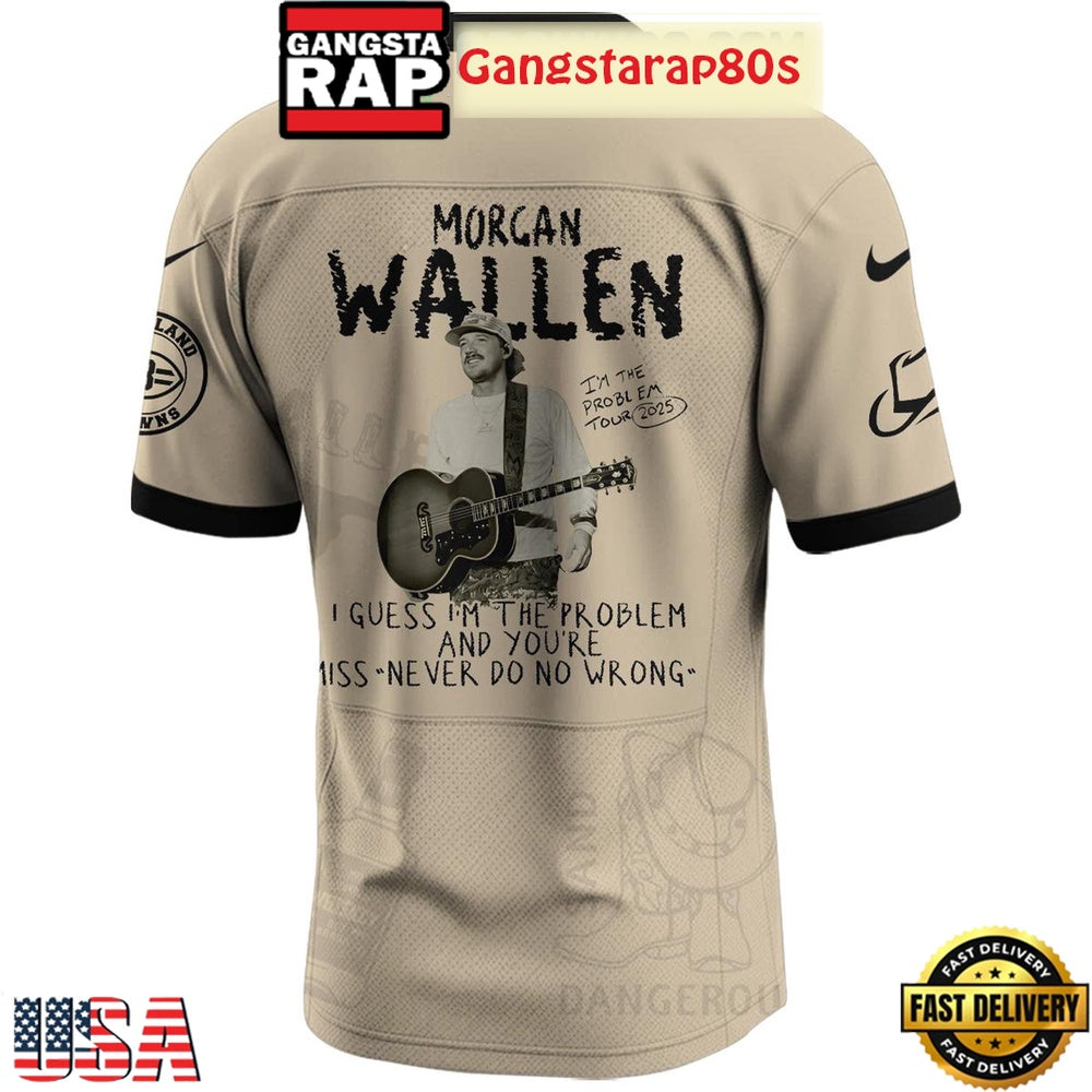 Cleveland Browns x Morgan Wallen I’m The Problem Tour 2025 Football Jersey