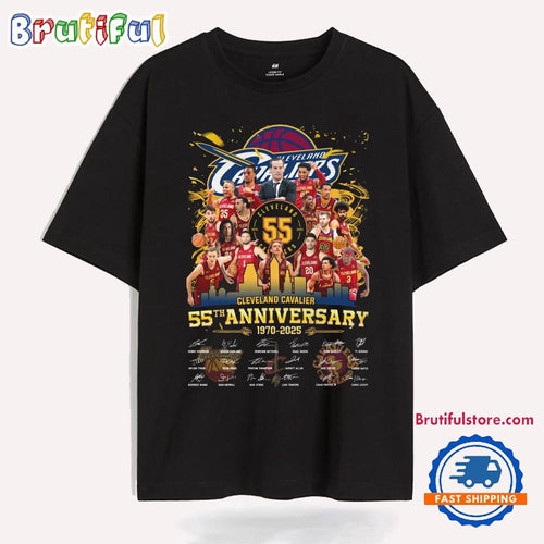Cleveland Cavalier 55th Anniversary 1970-2025 T Shirt