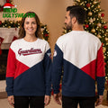Cleveland Guardians Color Block Logo Ugly Christmas Sweater