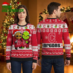 Cleveland Guardians Grinch And Groot Christmas Ugly Christmas Sweater