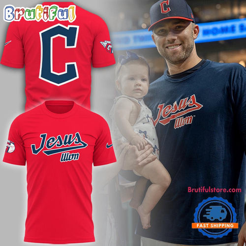 Cleveland Guardians MLB 2025 Jesus Won Red T Shirt