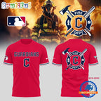 Cleveland Guardians x Firefighter Appreciation Night Red Hoodie T-Shirt