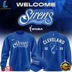 Cleveland Sirens 2028 WNBA Primary Logo Blue Hoodie T-Shirt