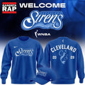 Cleveland Sirens 2028 WNBA Primary Logo Blue Sweatshirt . Trending 3D Shirt