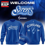 Cleveland Sirens 2028 WNBA Primary Logo Blue Hoodie T-Shirt