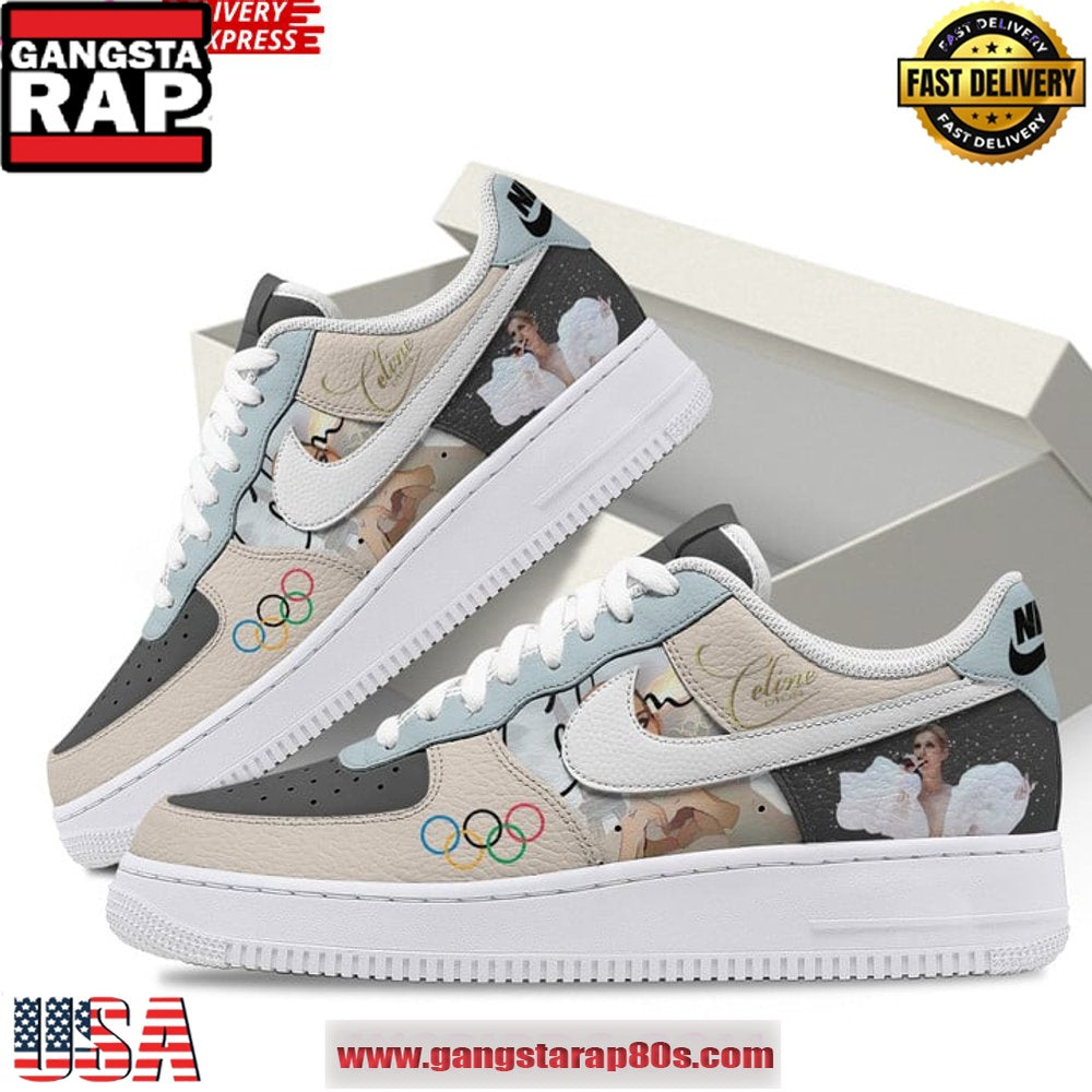 Céline Dion x Olympic Paris Limited Edition Air Force 1 Sneakers Shoes