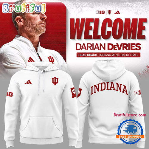 Coach Darian DeVries Indiana Hoosiers Men’s Basketball 2025 3D Print Shirt