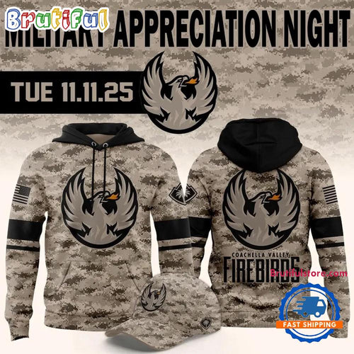 Coachella Valley Firebirds Military Appreciation Night 2025 Special Hoodie Shirt