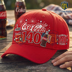 Coca-Cola 140th Anniversary Red Baseball Cap