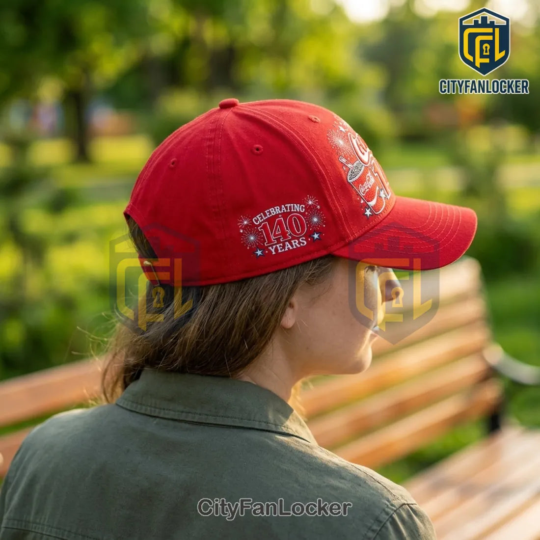 Coca-Cola 140th Anniversary Red Baseball Cap