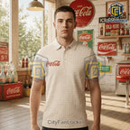 Coca-Cola Big Bird Retro Lovers Cream Polo Shirt