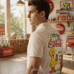Coca-Cola Big Bird Retro Lovers Cream Polo Shirt