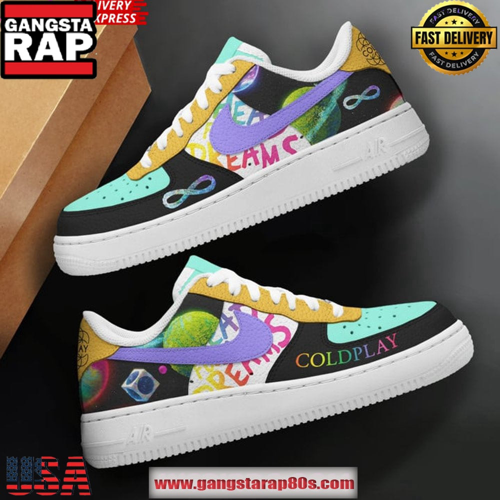 Coldplay Dreams Limited Edition Air Force 1 Sneakers Shoes