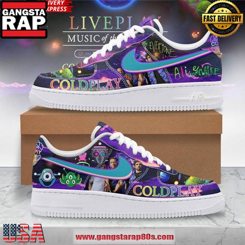 Coldplay Limited Edition Air Force 1 Running Sneakers Shoes