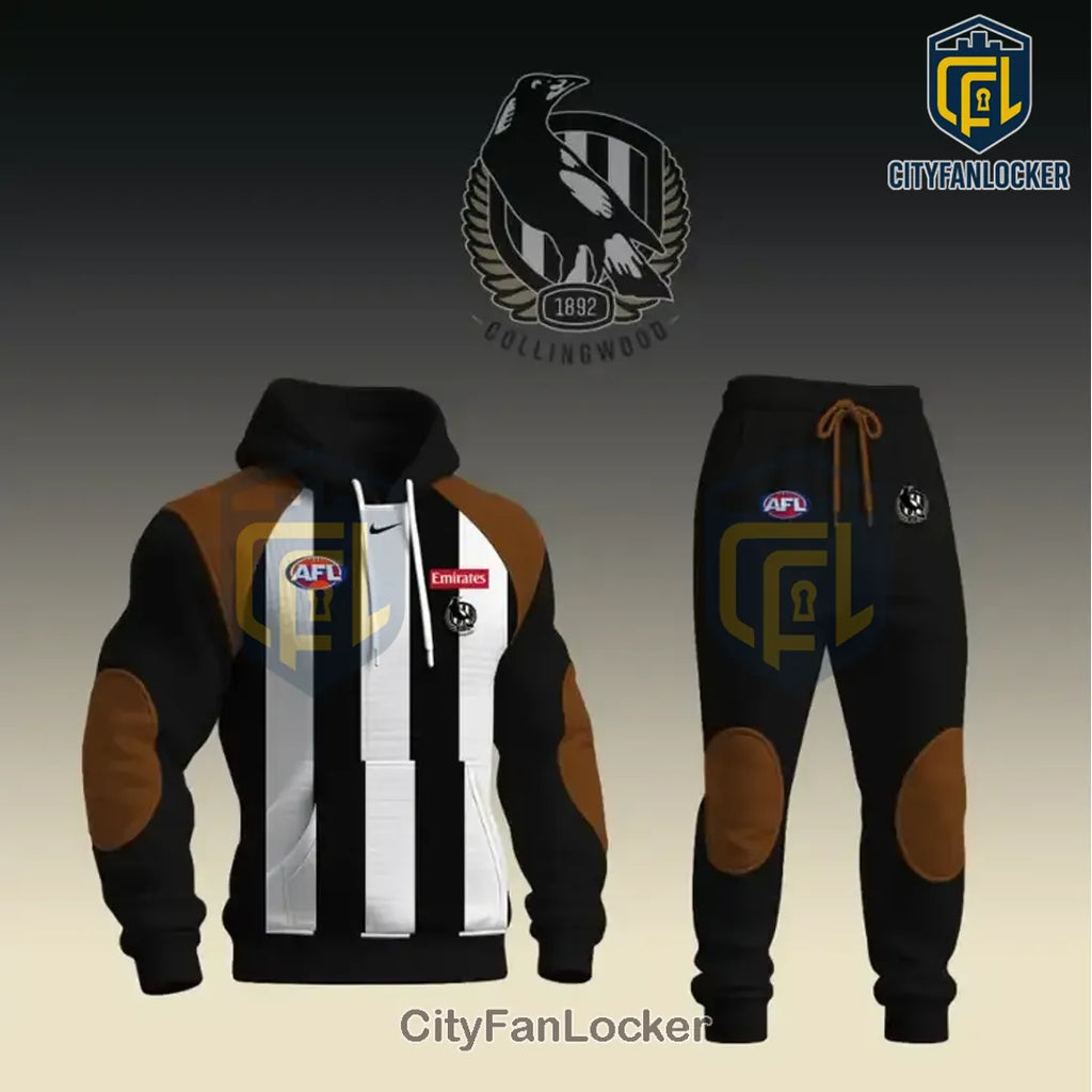 Collingwood Magpies 2026 AFL Pullover Hoodie and Jogger Set