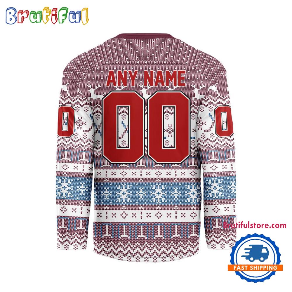 Colorado Avalanche 2025 NHL Christmas Personalized Hockey Jersey Design