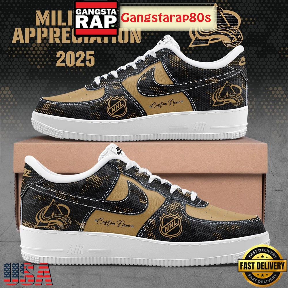 Colorado Avalanche Military Appreciation 2025 Air Force 1 Sneakers Shoes