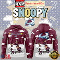 Colorado Avalanche Snoopy And Peanuts 2025 Christmas Unisex Hoodie