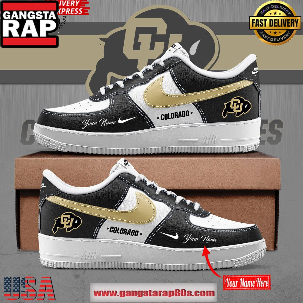 Colorado Buffaloes Custom Air Force 1 Running Sneakers Shoes
