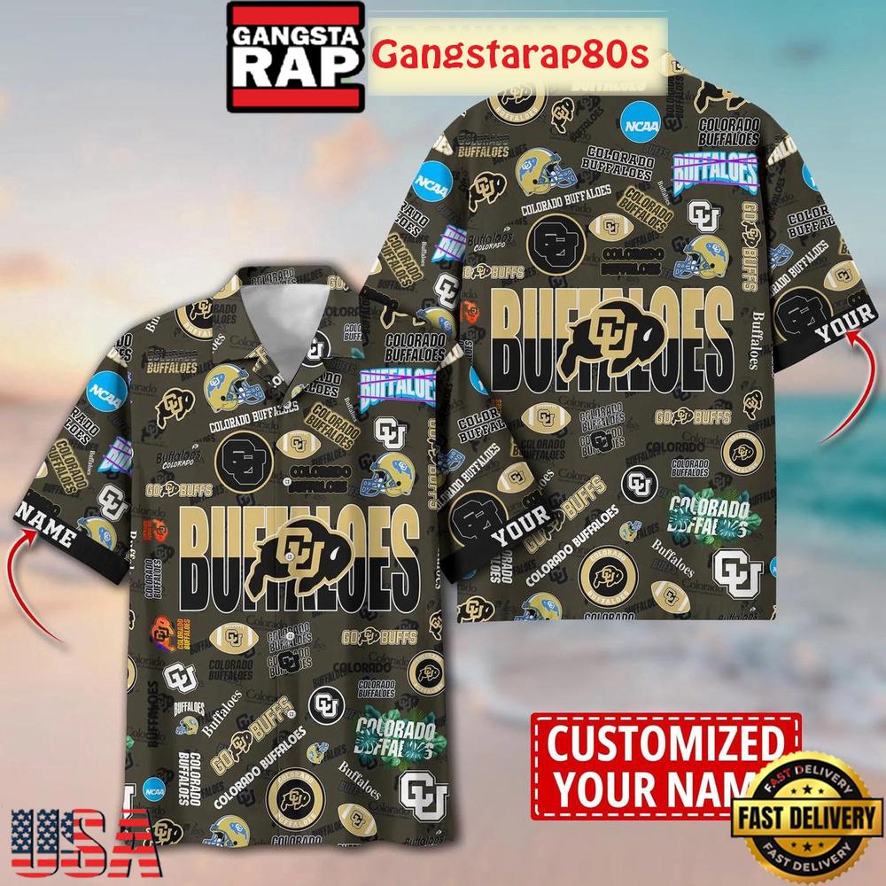 Colorado Buffaloes Solgan Go Buffs True Fan Spirit Custom Name Aloha Hawaiian Shirt