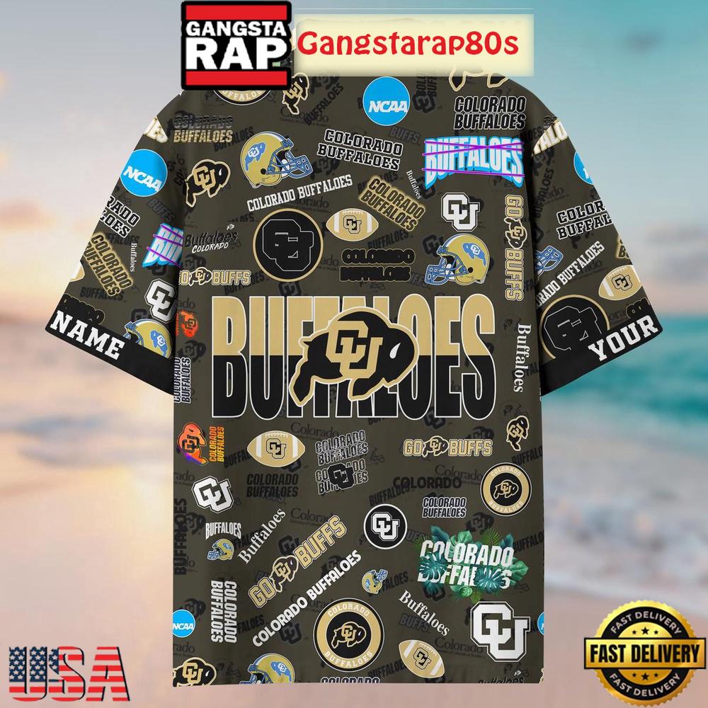Colorado Buffaloes Solgan Go Buffs True Fan Spirit Custom Name Aloha Hawaiian Shirt