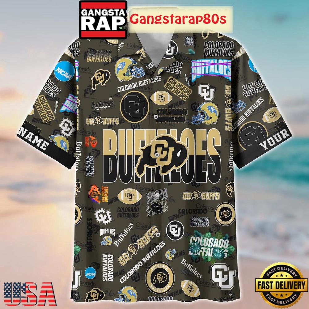 Colorado Buffaloes Solgan Go Buffs True Fan Spirit Custom Name Aloha Hawaiian Shirt