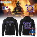 Colorado Rockies x Firefighter Appreciation Night Black Hoodie T-Shirt