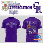 Colorado Rockies x Teachter Appreciation Night Hoodie T-Shirt