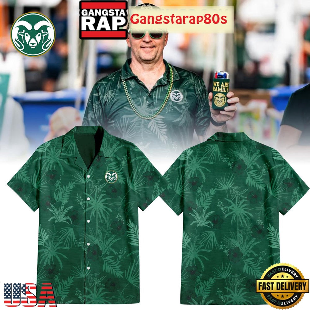 Colorado State Rams New Collection Green Hawaiian Unisex 3D Shirt