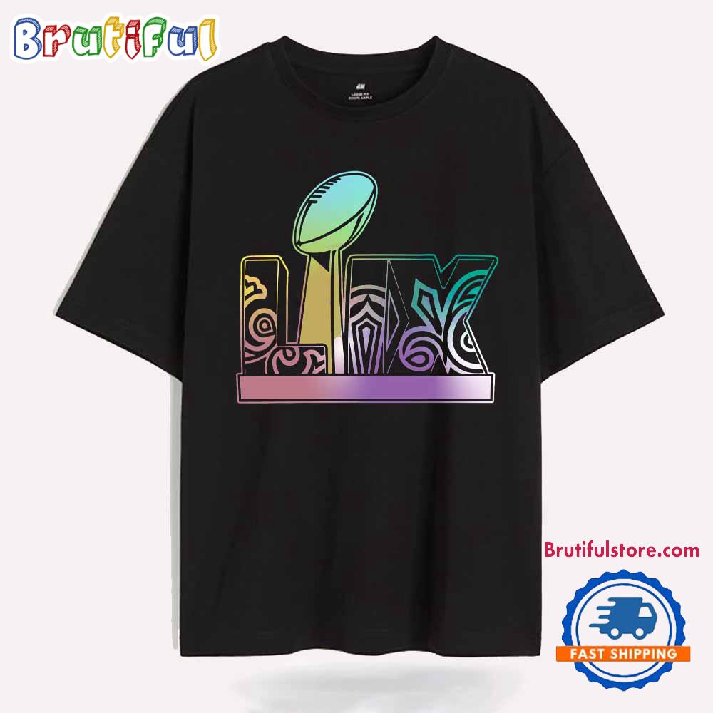 Colorfull Super Bowl Lix Trophy Logo T Shirt