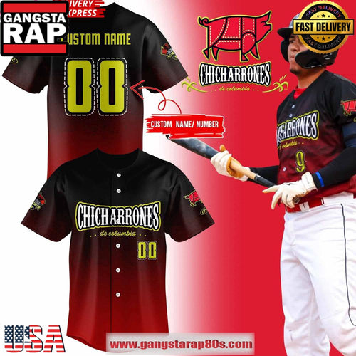 Columbia Fireflies Chicharrones de Columbia 2025 Custom Baseball Jersey Shirt