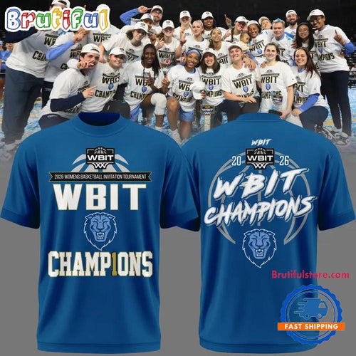 Columbia Lions Women’s Basketball 2026 WBIT CHAMPIONS Blue T Shirt