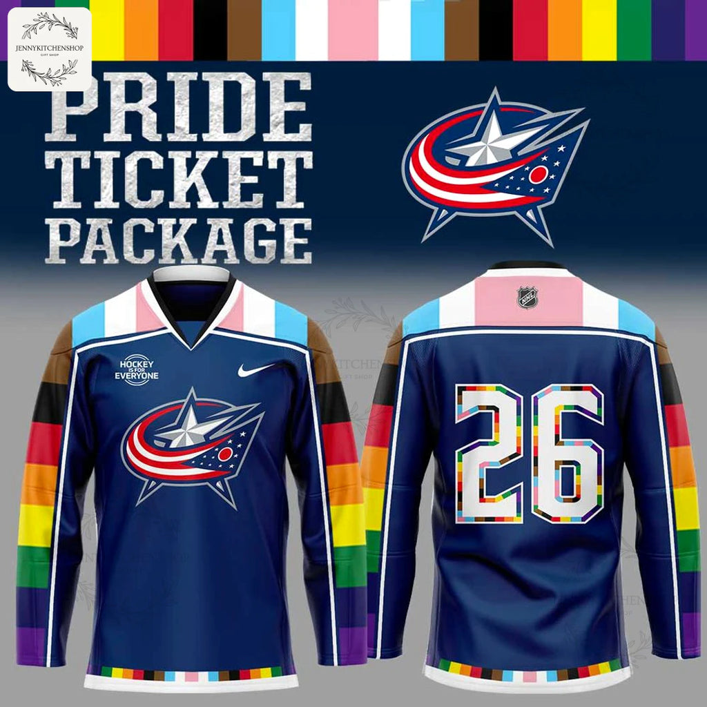 Columbus Blue Jackets Pride Month 2026 Hockey Jersey