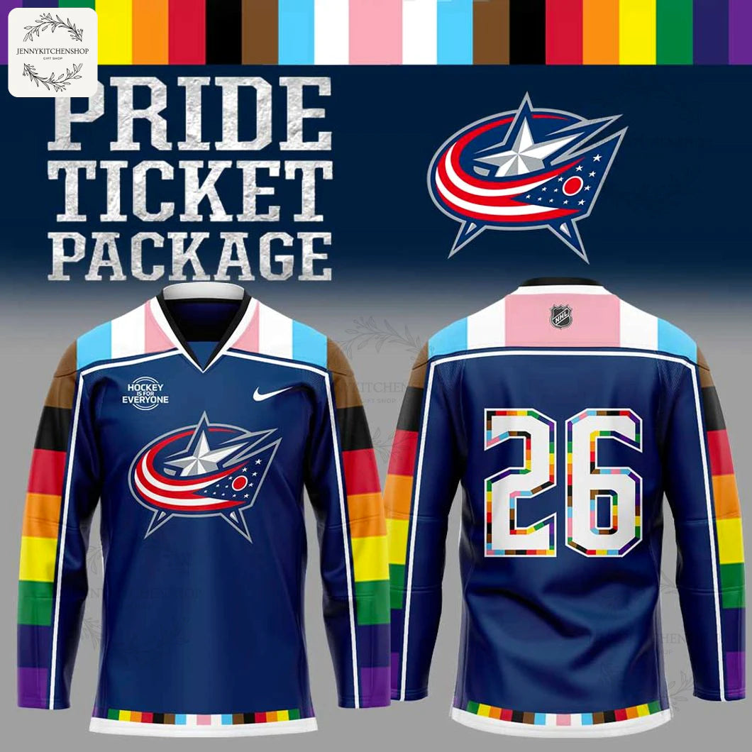 Columbus Blue Jackets Pride Month 2026 Hockey Jersey
