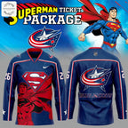 Columbus Blue Jackets Supermen 2026 Uniform Hockey Jersey