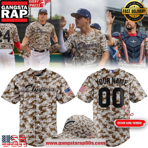 Columbus Clippers OT Sports 2025 Special Camo Baseball Jersey Shirt