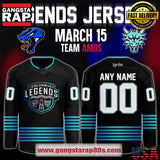 Columbus River Dragons Legends Night 2025 Black Custom Hockey Jersey