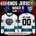 Columbus River Dragons Legends Night 2025 White Custom Hockey Jersey