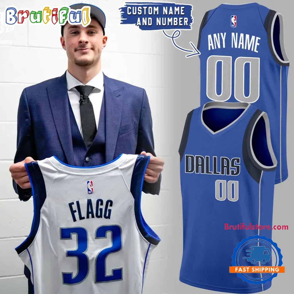 Cooper Flagg Dallas Mavericks 2025 NBA Draft First Round Pick Swingman Custom Basketball Jersey