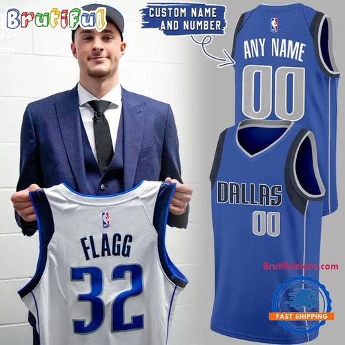 Cooper Flagg Dallas Mavericks 2025 NBA Draft First Round Pick Swingman Custom Basketball Jersey