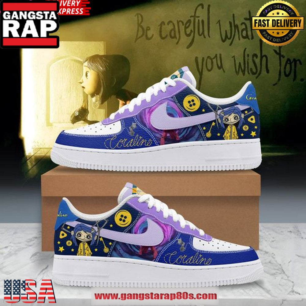 Coraline x Limited Edition Air Force 1 Running Sneakers Shoes