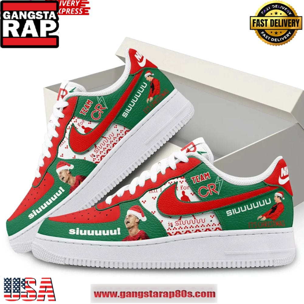 Cristiano Ronaldo Christmas Limited Edition Air Force 1 Running Sneakers Shoes