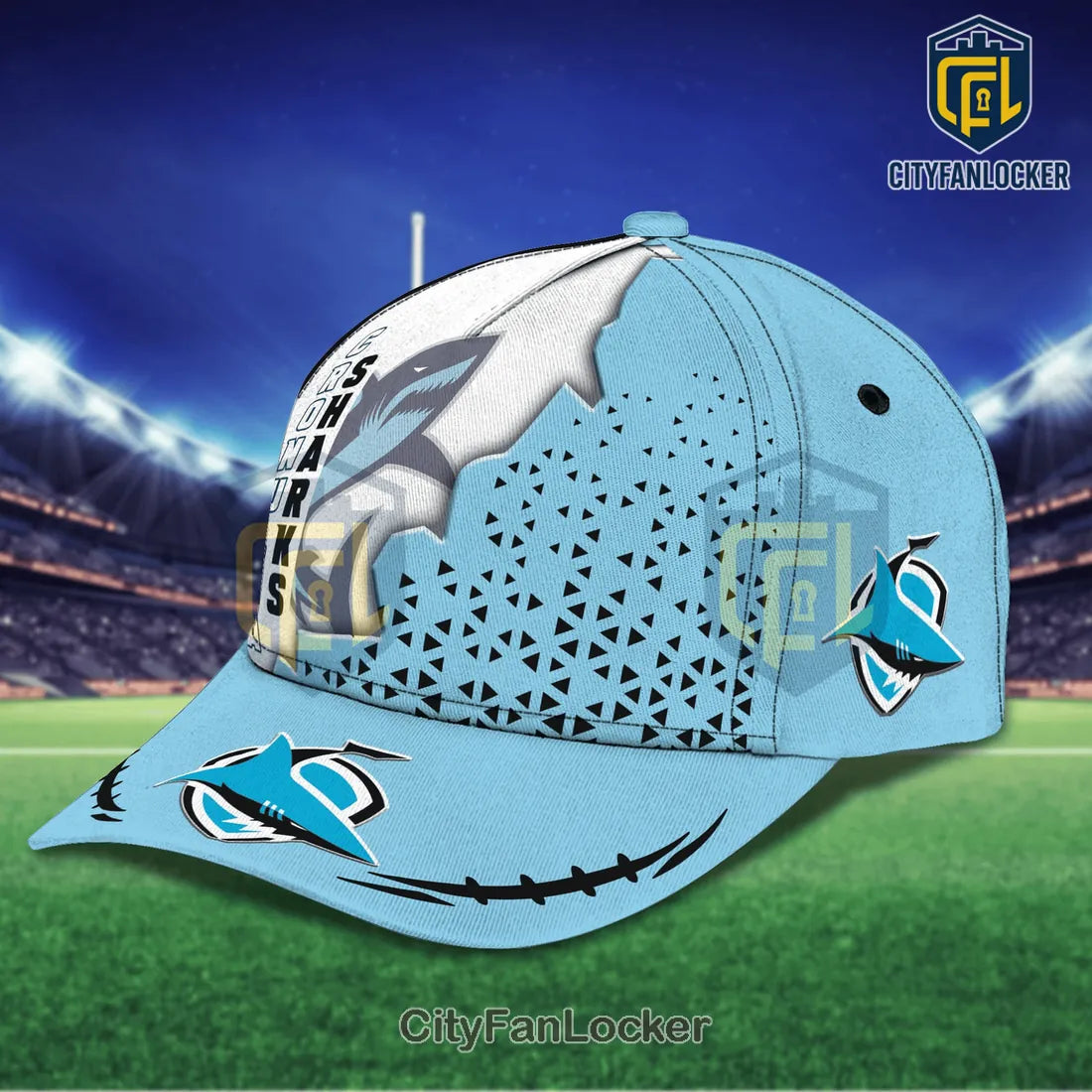 Cronulla Sharks Light Blue Mascot Baseball Cap