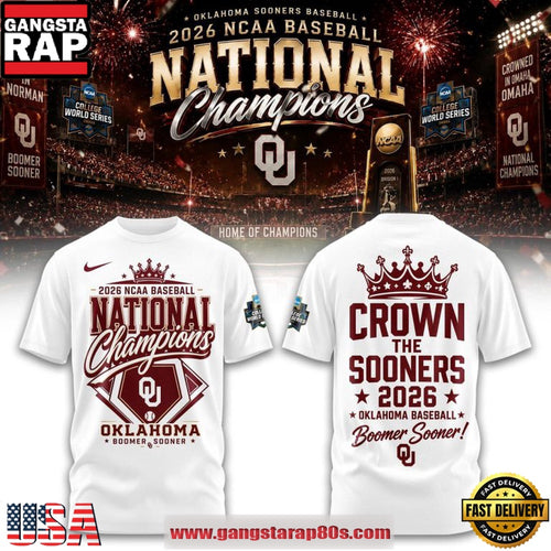 Crown the Sooners Oklahoma Sooners 2026 NCAA National Champions 3D Shirt