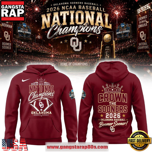 Crown the Sooners Oklahoma Sooners 2026 NCAA National Champions Hoodie